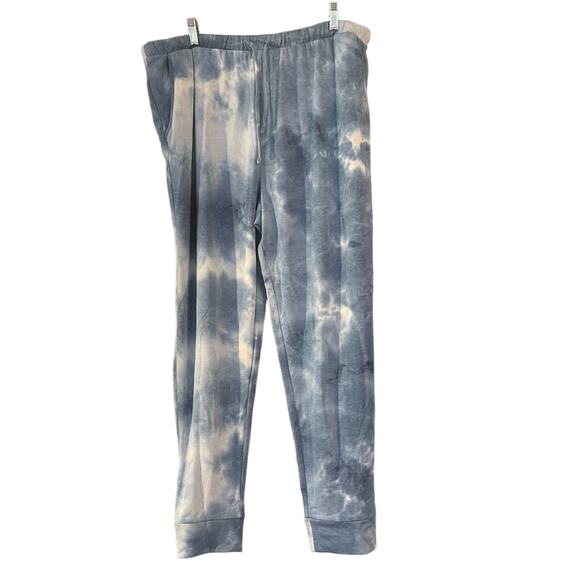 Keren Heart TyeDye Jogger Lounge Pants Woman’s Sz L Athleisure Sporty - Picture 1 of 9